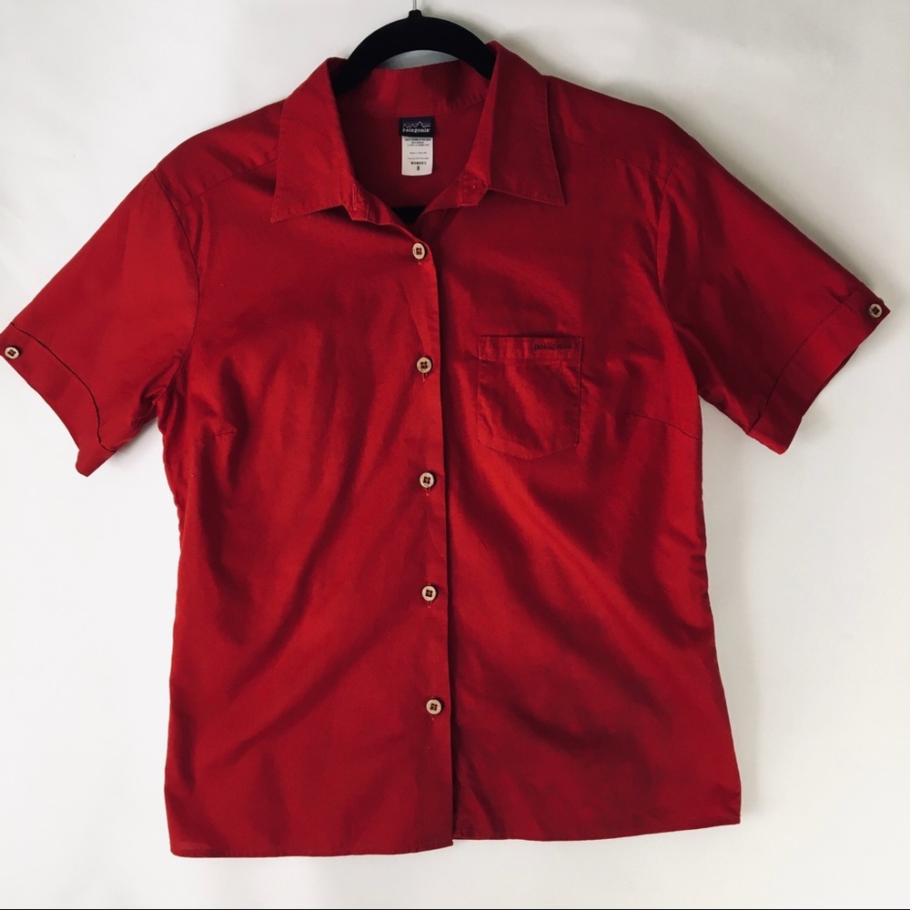 Woman’s Patagonia, short sleeve, button up shirt